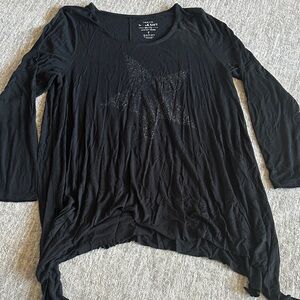 Torrid Black Long Sleeve Star Tee